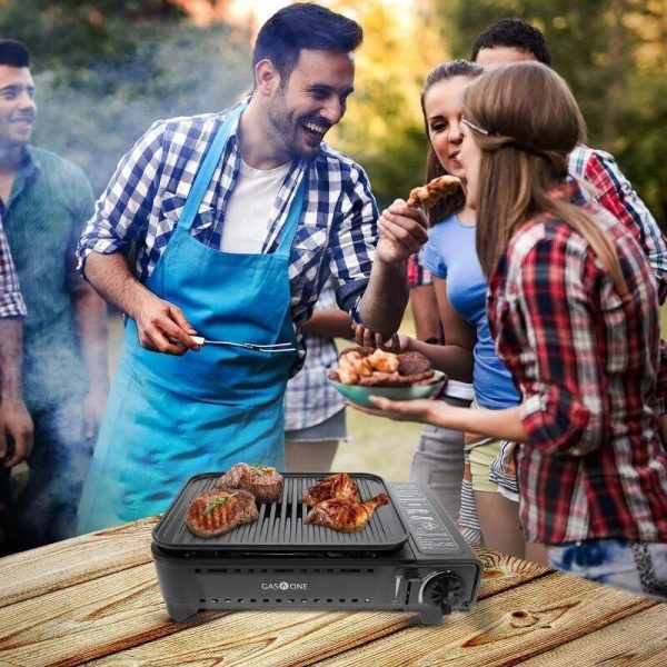 Dual Fuel Portable Camping Grill Gas Stove with Carrying Case  