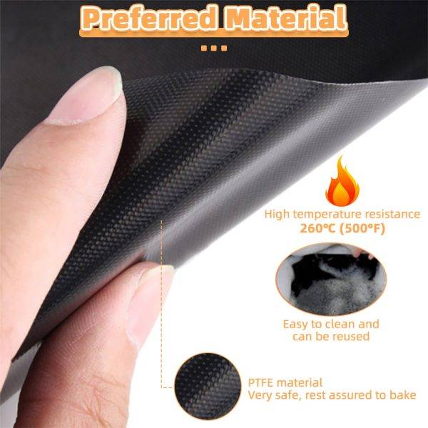 2Pcs Reusable Non-Stick BBQ Grill Mats  