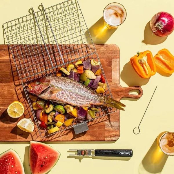 Large Stainless Steel Folding Grill Basket