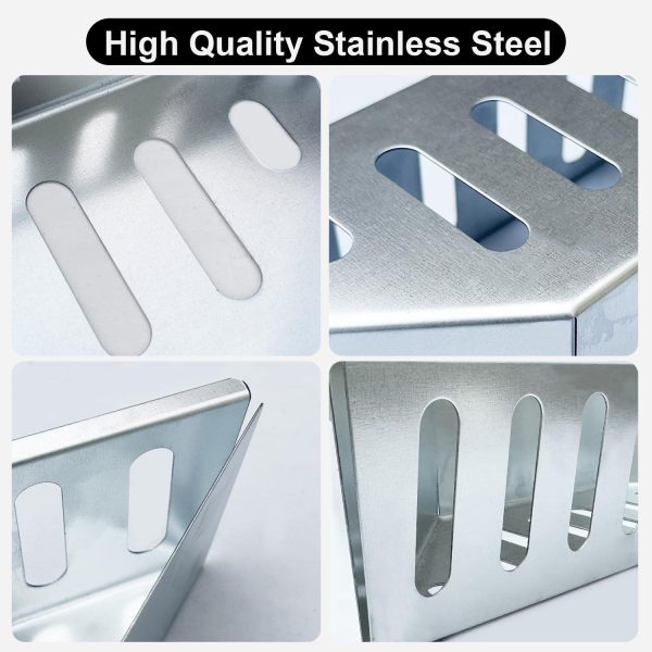 2Pcs Stainless Steel Charcoal Grill Baskets - Image 4