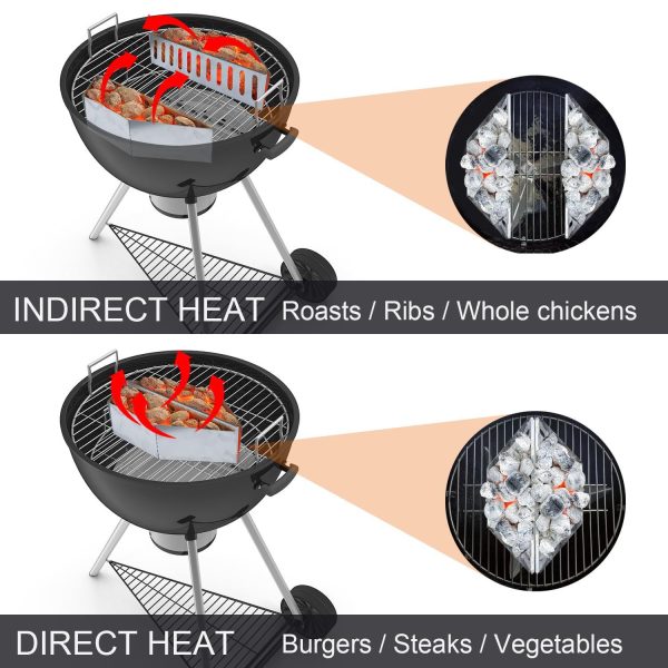 2Pcs Stainless Steel Charcoal Grill Baskets - Image 5