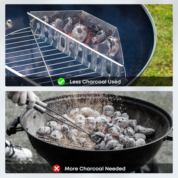 2Pcs Stainless Steel Charcoal Grill Baskets - Image 6