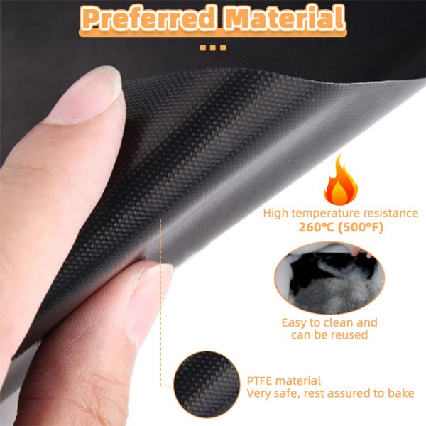 2Pcs Reusable Non-Stick BBQ Grill Mats - Image 3