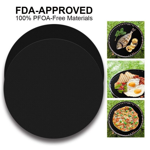 Reusable Non-stick Round BBQ Grill Mat - Image 3