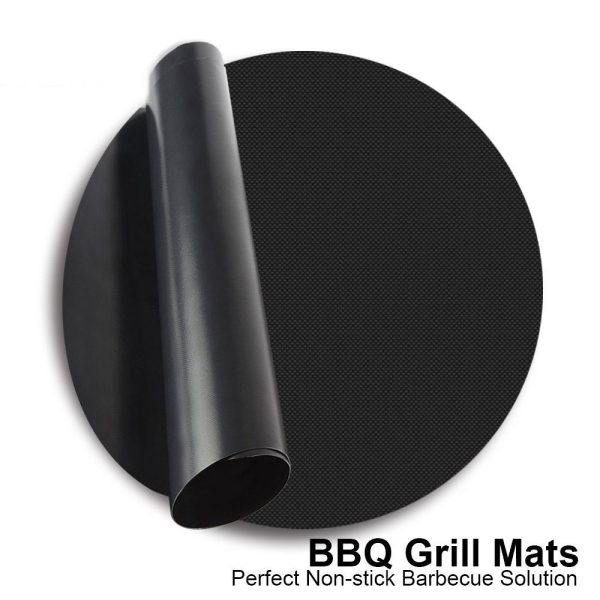 Reusable Non-stick Round BBQ Grill Mat - Image 2