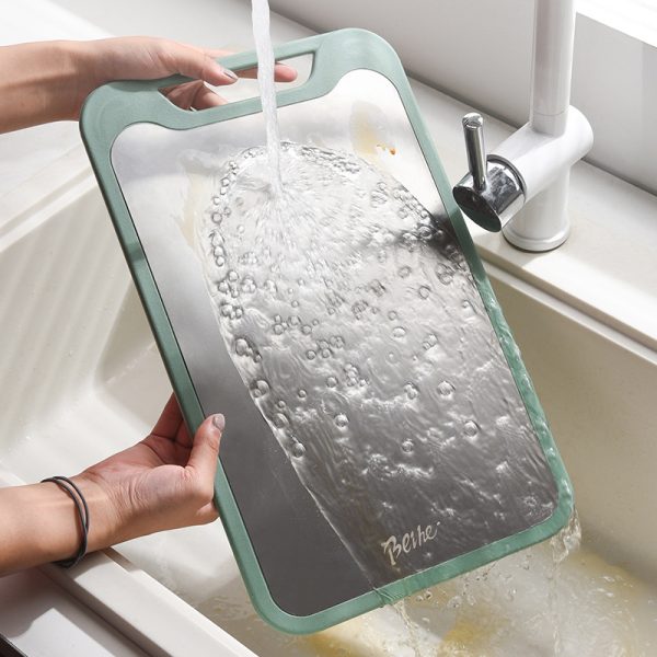 Dual-Purpose Stainless Steel and Plastic Cutting Board - Image 5