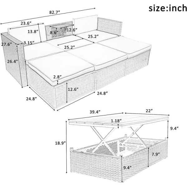 5-Piece Patio Furniture Set - Image 7