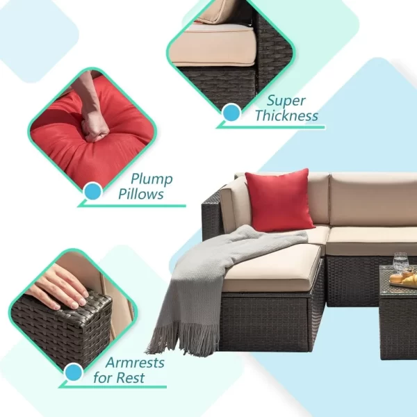 Stylish 5-Piece Patio Furniture Set - Image 4