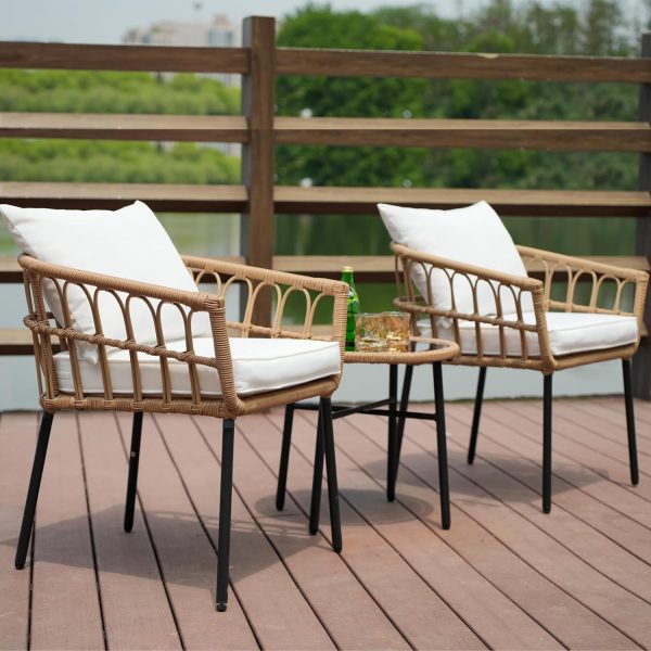 3-Piece Bohemian Rattan Patio Set - Image 2