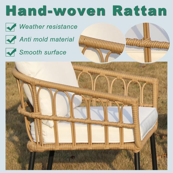 3-Piece Bohemian Rattan Patio Set - Image 4