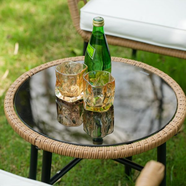 3-Piece Bohemian Rattan Patio Set - Image 6