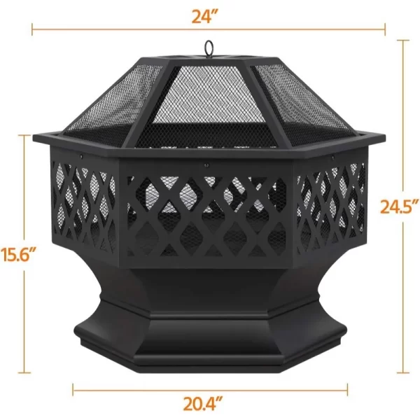 24-Inch Hexagon Fire Pit - Image 6