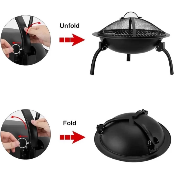Large Steel Fire Pit - Image 5