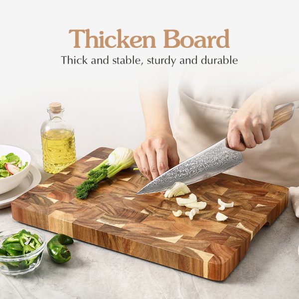 Double-Sided Acacia Wood Chopping Board - Image 3