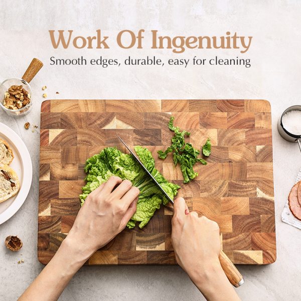 Double-Sided Acacia Wood Chopping Board - Image 4