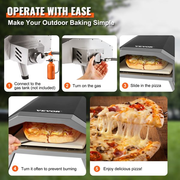 13/16in Portable Outdoor Gas Pizza Oven - Image 5