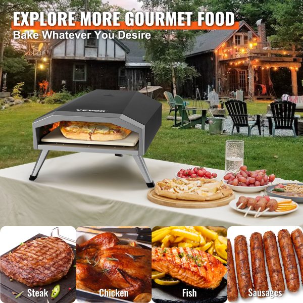 13/16in Portable Outdoor Gas Pizza Oven - Image 4