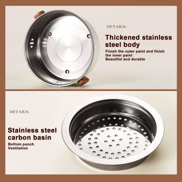 Portable Stainless Steel Charcoal BBQ Grill - Image 5