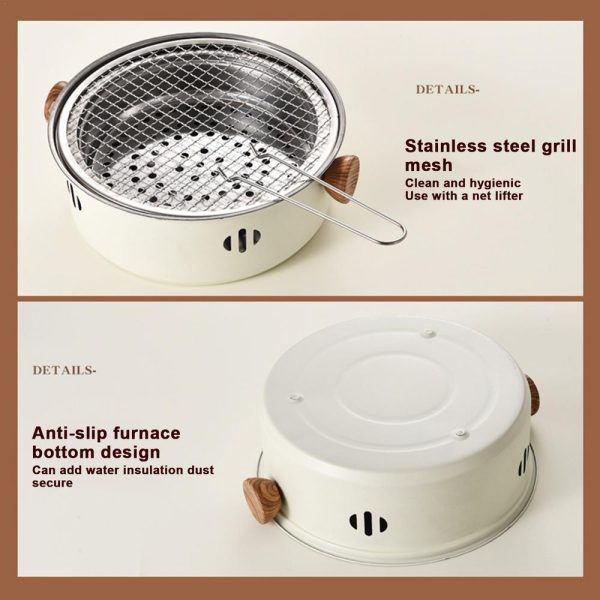 Portable Stainless Steel Charcoal BBQ Grill - Image 6