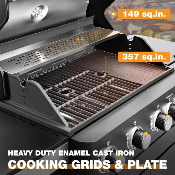 4-Burner Propane Gas BBQ Grill - Image 4