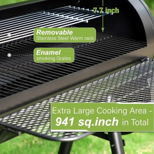 Charcoal Grill with Offset Smoker - Image 4