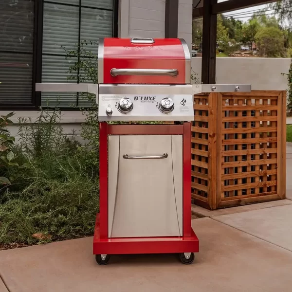 Deluxe 2-Burner Propane Gas Grill with Warming Rack