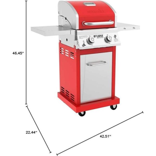 Deluxe 2-Burner Propane Gas Grill with Warming Rack - Image 6