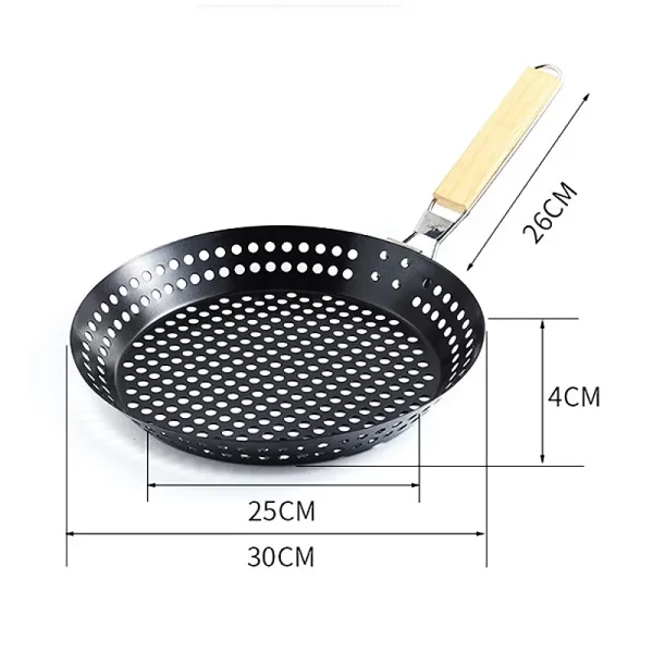 Stainless Steel Non-stick Folding BBQ Grill Tray - Image 7