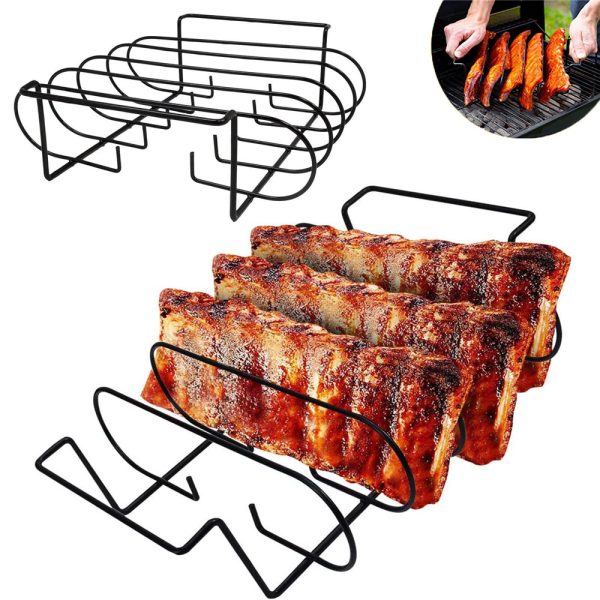 Non-Stick BBQ Rib Rack Stand - Image 2