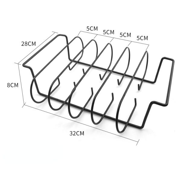 Non-Stick BBQ Rib Rack Stand - Image 7