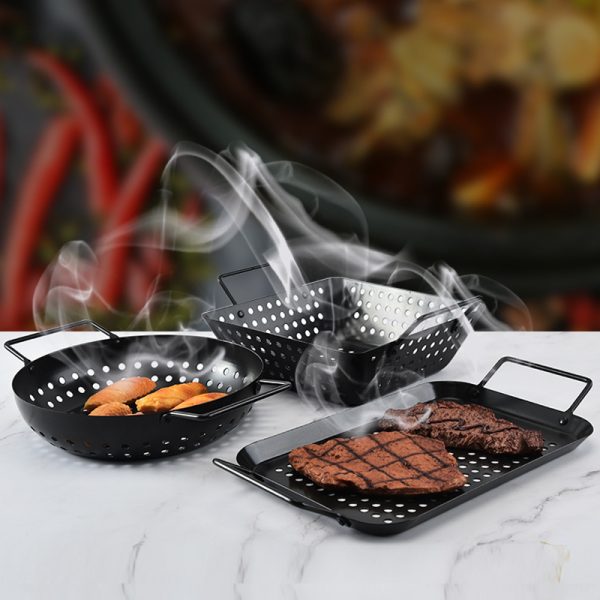 Premium Stainless Steel Non-Stick Grill Tray - Image 2