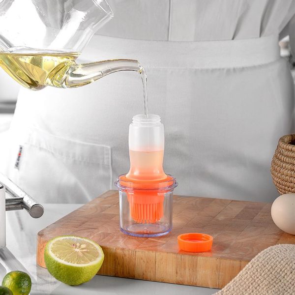Heat-Resistant Silicone BBQ Grill Oil Bottle