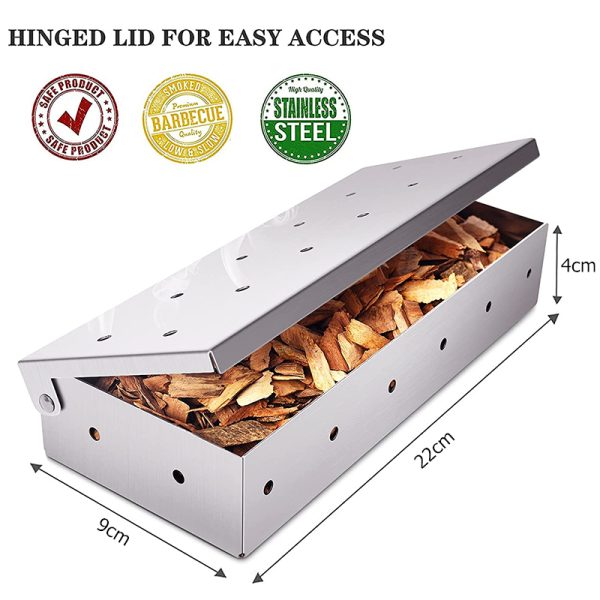 Stainless Steel Smoker Box for Gas or Charcoal Grill - Image 7