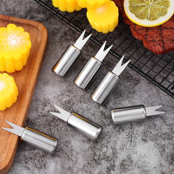 Stainless Steel Corn Cob Holders - Image 2