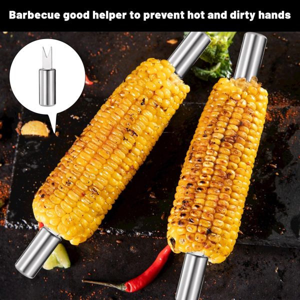 Stainless Steel Corn Cob Holders - Image 3