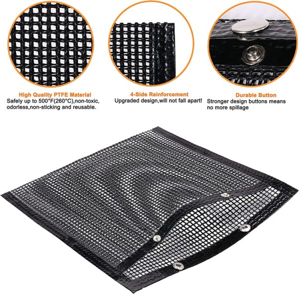 Reusable Non-Stick Mesh Grill Bags for BBQ & Smokers - Image 3
