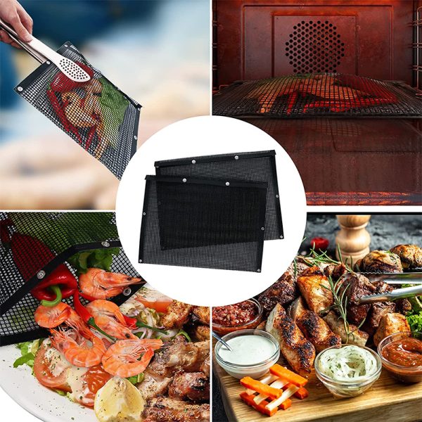 Reusable Non-Stick Mesh Grill Bags for BBQ & Smokers - Image 4