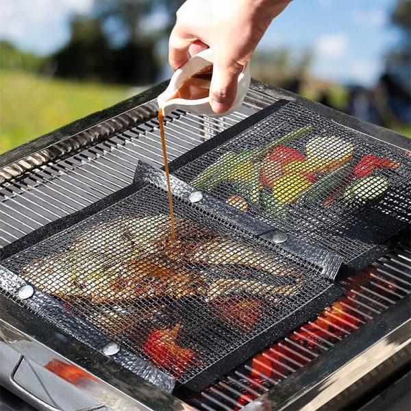 Reusable Non-Stick Mesh Grill Bags for BBQ & Smokers - Image 2
