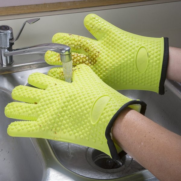 Heat-Resistant Silicone BBQ & Oven Gloves - Image 4