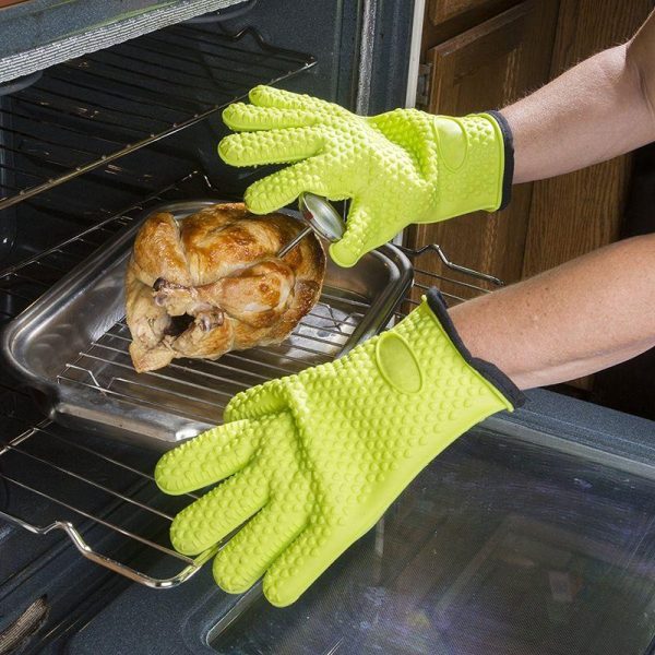 Heat-Resistant Silicone BBQ & Oven Gloves
