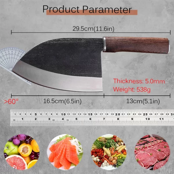Forged High Carbon Steel Chef Knife - Image 8