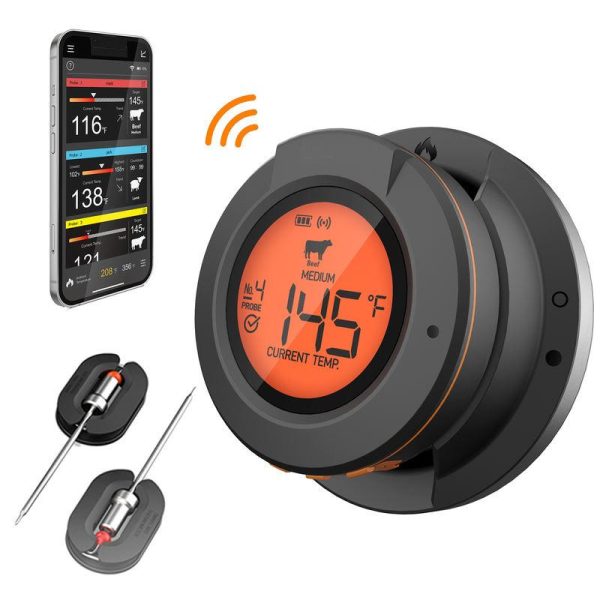 Wireless Bluetooth BBQ Thermometer with Smart Digital Probes