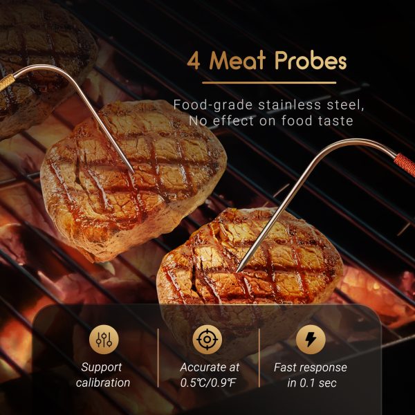 Bluetooth & Wi-Fi Smart BBQ Thermometer with 4/6 Probes - Image 3