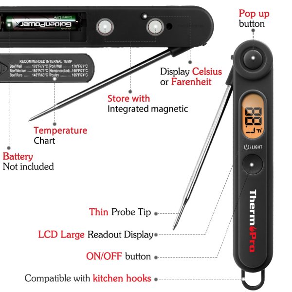 Instant Read Digital Meat Thermometer - Image 3