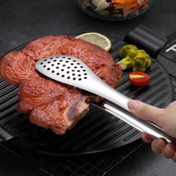 Stainless Steel Kitchen Tongs - Image 2