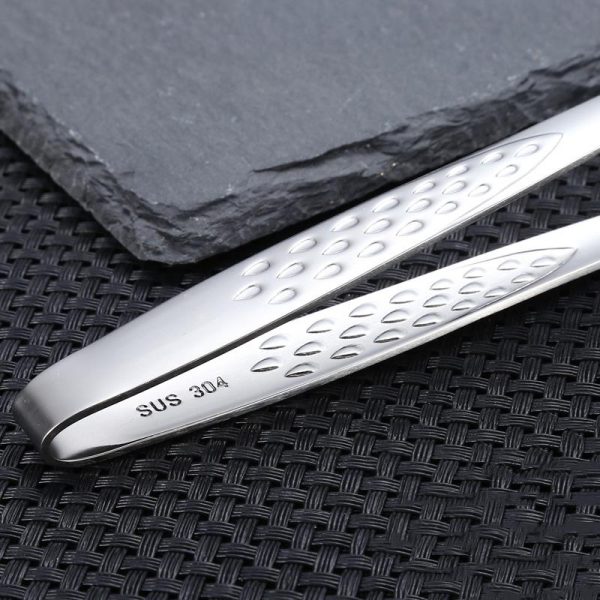 304 Stainless Steel Long Handle Kitchen Tongs - Image 5