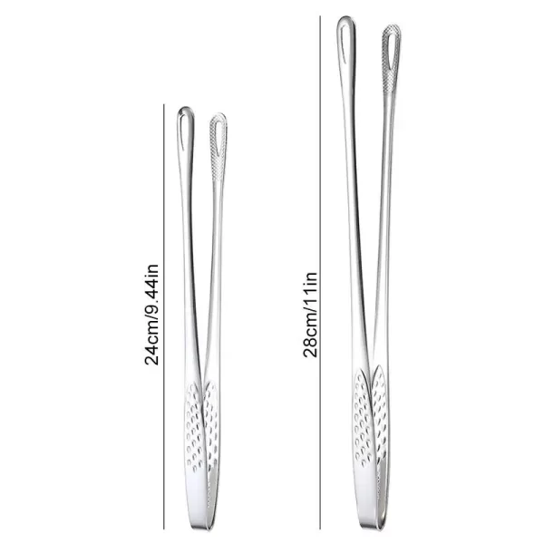 304 Stainless Steel Long Handle Kitchen Tongs - Image 6