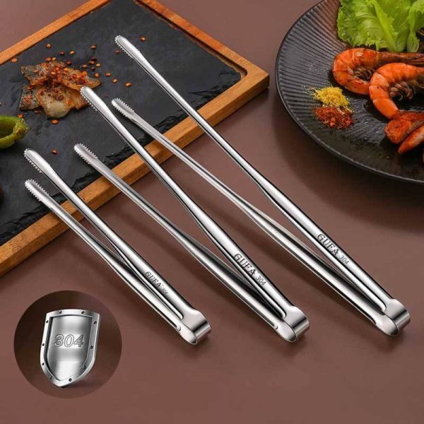 Stainless Steel BBQ Grill Tongs - Image 2