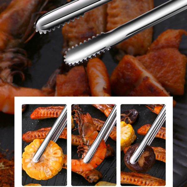 Stainless Steel BBQ Grill Tongs - Image 5
