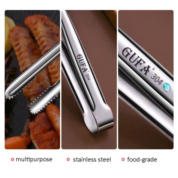 Stainless Steel BBQ Grill Tongs - Image 6